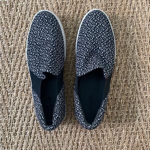 Vince Warren platform black & white slip on sneakers